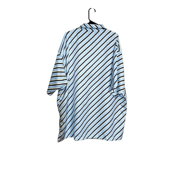3XL Striped Button Down Shirt White Blue Gold, Fubu x Sean John, Embroidered - Picture 12 of 14